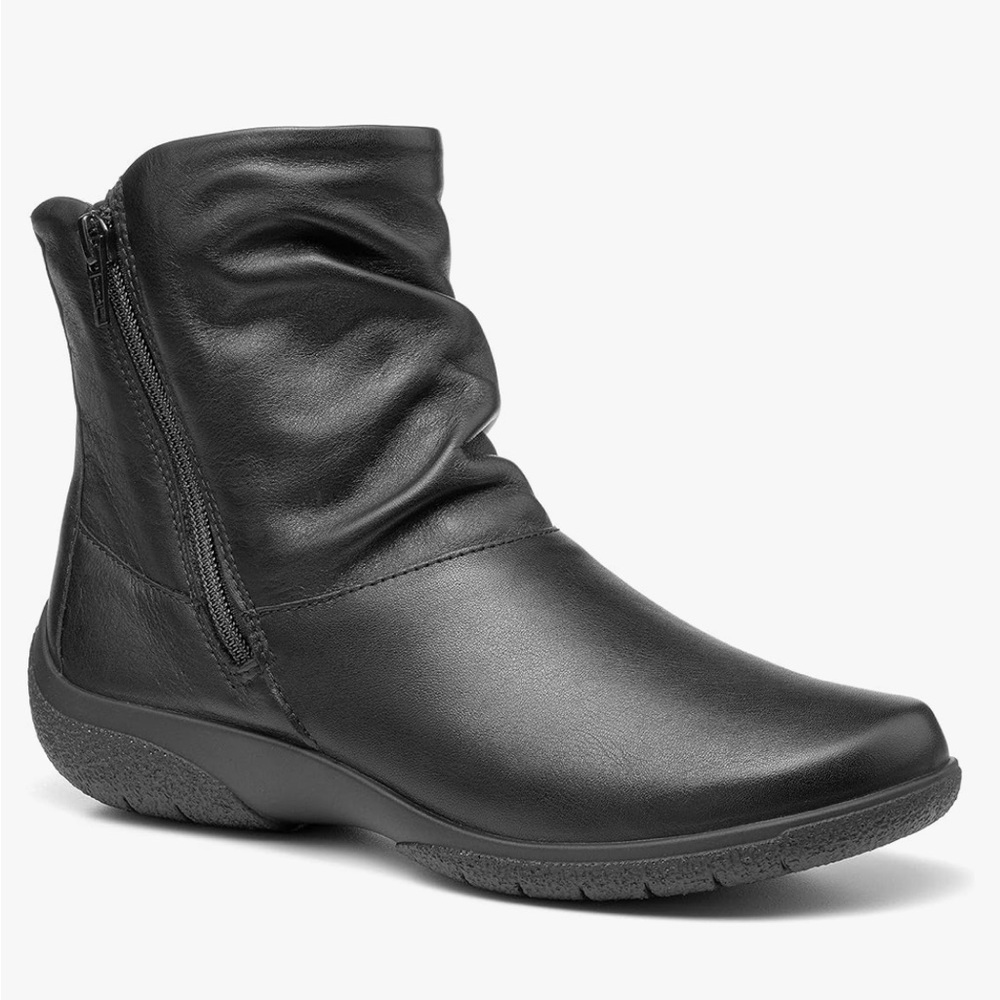 Hotter Boots Women’s Whisper Black Leather Comfort Ankle UK Size US 11 Walking